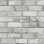 Papier peint intissé Sur intissé brique paillette gris