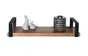 Equerre Style industriel acier mat noir, Hauteur 10.6 x Profondeur 21 cm
