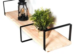 Equerre Style industriel acier mat noir, Hauteur 21.1 x Profondeur 26 cm