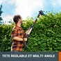 Taille-haie sur perche sur batterie, WORX, 20 V