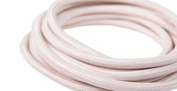 Câble tissu rond, rose ballerine, 3m