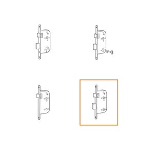 Serrure encastree BRICARD, a condamnation, axe 50 mm