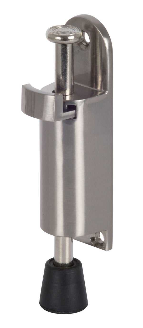 Arrêt de porte à visser FIX-O-MOLL métal satiné L.2.8 x H.12.2 x l.3.4 cm