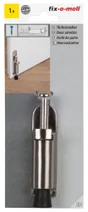 Arrêt de porte à visser FIX-O-MOLL métal satiné L.2.8 x H.12.2 x l.3.4 cm