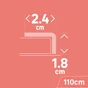 ndm strie alu bronze mat 110cm 24x18mm