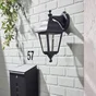 Applique extérieur Sima, E27, IP44, montante-descendante, noir, INSPIRE