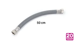 Flexible de raccordement dn13 50cm ff 20x27 polyethylene ondule