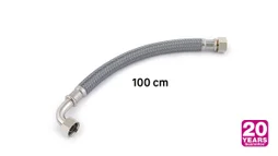Flexible d'alimentation 100 cm coude fem/fem 15 x 21 polyéthylène ondulé 10 ans