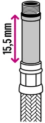 Flexible d'alimentation 50 cm mâle / femelle 12 x 17 polyéthylène ondulé 20 ans