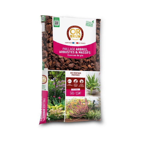 Ecorce de pin or brun 50l