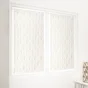Paire de vitrages transparent Tamara blanc et dore l. 60 x H. 120 cm