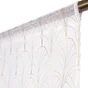 Vitrage transparent Tamara blanc et dore l. 90 x H. 210 cm