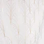 Vitrage transparent Tamara blanc et dore l. 90 x H. 210 cm