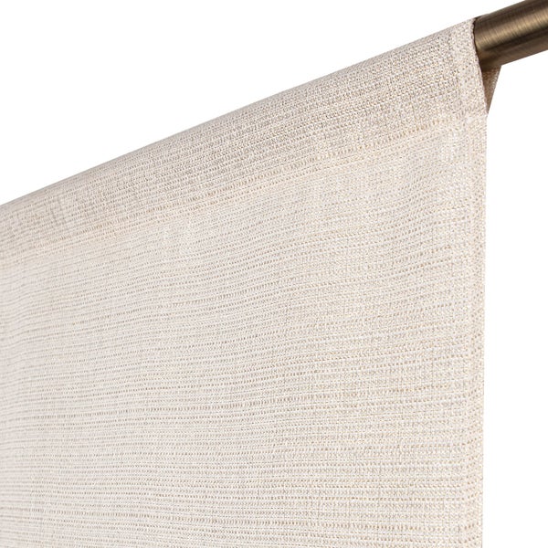 Vitrage tamisant Lazaro ecru et dore l. 80 x H. 160 cm