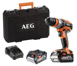 Perceuse visseuse a percussion sans fil AEG BSB18C2X-402C,18 V, 2 batteries 4 ah