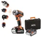 Perceuse visseuse a percussion sans fil AEG BSB18C2X-402C,18 V, 2 batteries 4 ah