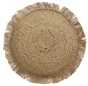 Coussin Jute frange, naturel l.40 x H.40 cm