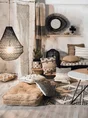 Coussin palette en jute - 60 x 120 x 10 cm - Beige
