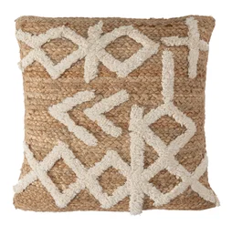 Coussin Jute Mika, naturel ecru 45x45 cm