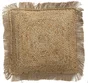 Coussin Jute frange, naturel l.40 x H.40 cm