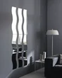 Miroir bords polis vague 160x20 cm