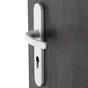 2 poignees de porte Baltic/beverly trou de cylindre ALPERTEC, aluminium entraxe 195 mm