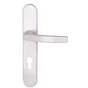 2 poignees de porte Baltic/beverly trou de cylindre ALPERTEC, aluminium entraxe 195 mm