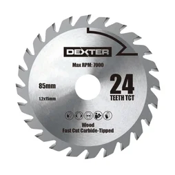 Lame de scie circulaire, coupe universelle, 24T TCT, DEXTER