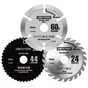 Lot de 3 lames de scie circulaire multimatériaux, DEXTER