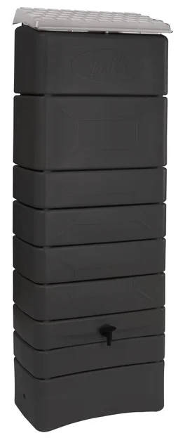 Récupérateur d'eau aérien rectangulaire mural, 300 litres, anthracite