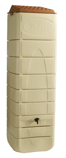 Récupérateur d'eau aérien rectangulaire mural, 650 litres, beige