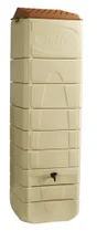 Récupérateur d'eau aérien rectangulaire mural, 650 litres, beige