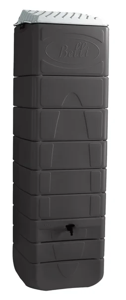 Récupérateur d'eau aérien rectangulaire mural, 650 litres, anthracite