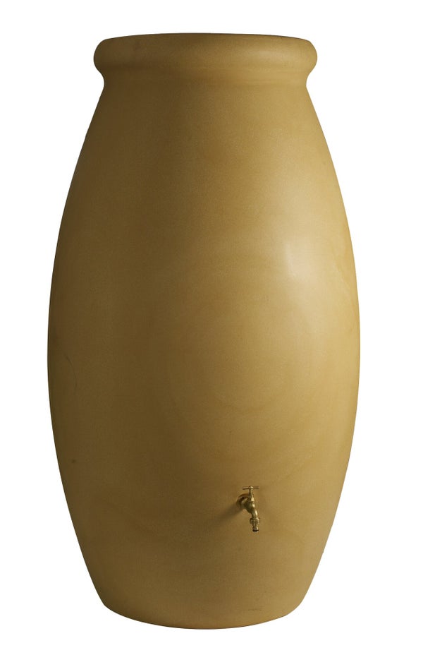 Récupérateur d'eau aérien amphore, 1000 litres, beige