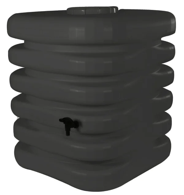 Récupérateur d'eau aérien carré, 1000 litres, anthracite