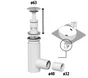 Siphon salle de bain EASY CLEAN avec bonde clic-clac