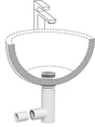Siphon salle de bain EASY CLEAN avec bonde clic-clac