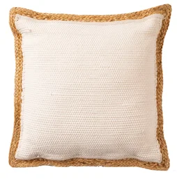 Coussin, blanc/naturel l.50 x L.50 cm