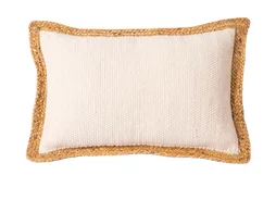Coussin, blanc/naturel l.40 x H.60 cm