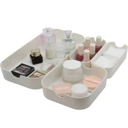 Organiseur H.5.3 x l.16.3 x P.5.3 cm, plastique blanc, Remix