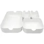Organiseur H.5.3 x l.16.3 x P.5.3 cm, plastique blanc, Remix
