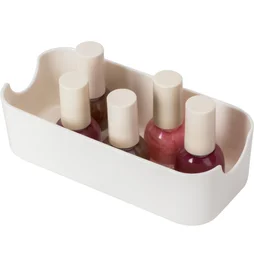 Organiseur H.4.7 x l.7.3 x P.4.7 cm, plastique blanc, Remix