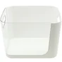 Boîte de rangement Nomade, H.14.2 x l.16.5 x P.14.2 cm, plastique blanc, Remix