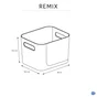 Boîte de rangement Nomade, H.14.2 x l.16.5 x P.14.2 cm, plastique blanc, Remix