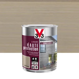 Lasure V33 HP LES COULEURS 8 ans chêne cendré satiné 1 L