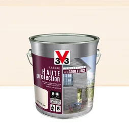 Lasure V33 HP LES COULEURS 8 ans cèdre blanc satiné 2.5 L