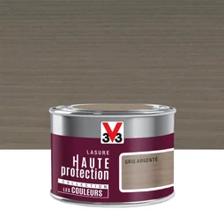 Lasure V33 HP LES COULEURS 8 ans gris argente satiné 0.125 L