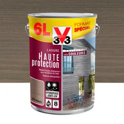Lasure V33 hp LES COULEURS 5 L +20% gratuit gris argent