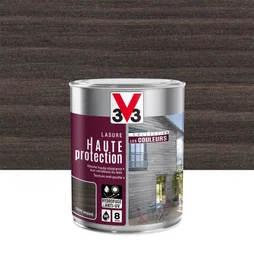 Lasure V33 HP LES COULEURS 8 ans cèdre argente satiné 1 L