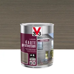 Lasure V33 HP LES COULEURS 8 ans gris argenté satiné 1 L